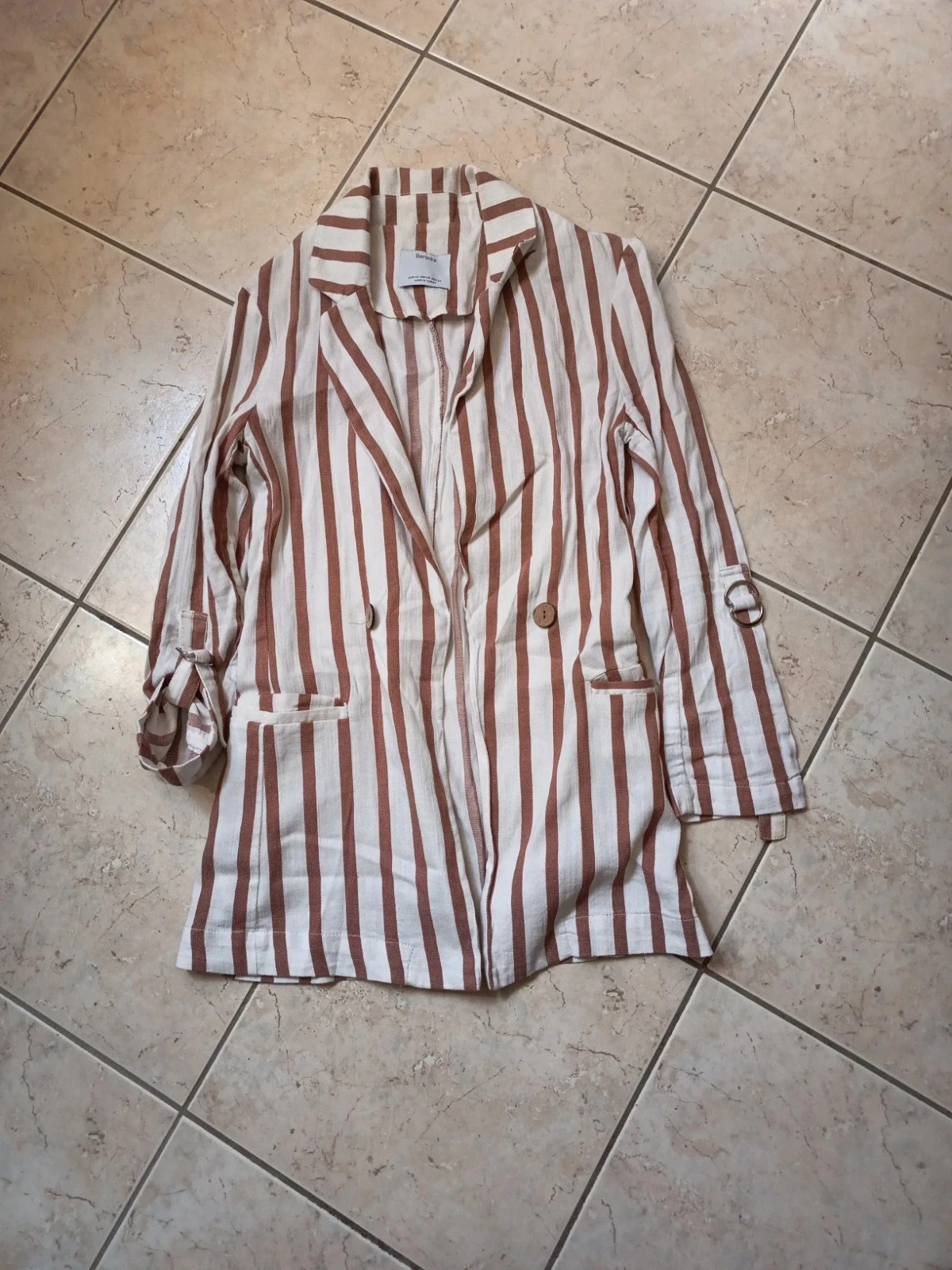Veste a rayures Bershka